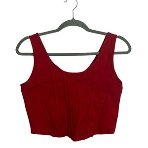NWT Sugar Rain Red Corset Style Tank